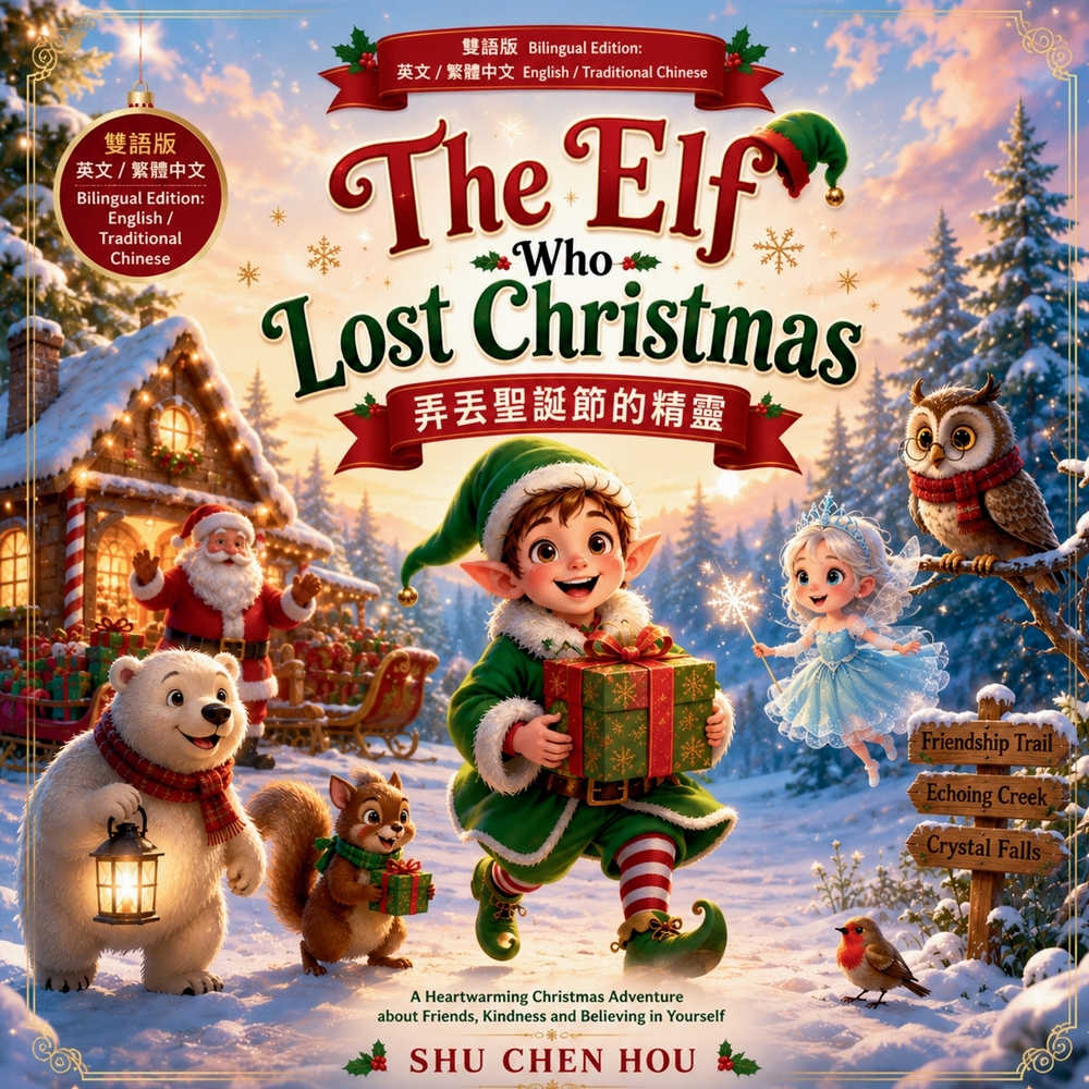 The Elf Who Lost Christmas 弄丟聖誕節的精靈: A Bilingual English-Traditional Chinese Christmas Adventu cover