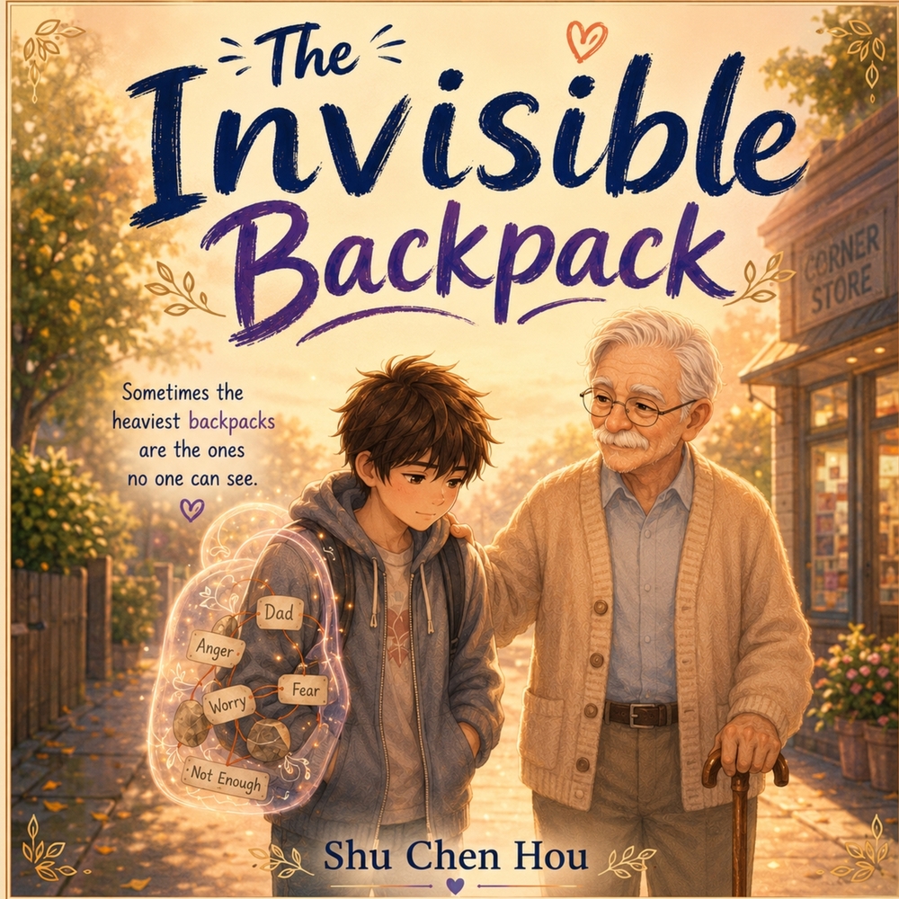 The Invisible Backpack: A Heartwarming Story About Grief, Emotional Resilience, Family Love, and the Invisible Feelings We All Carry cover