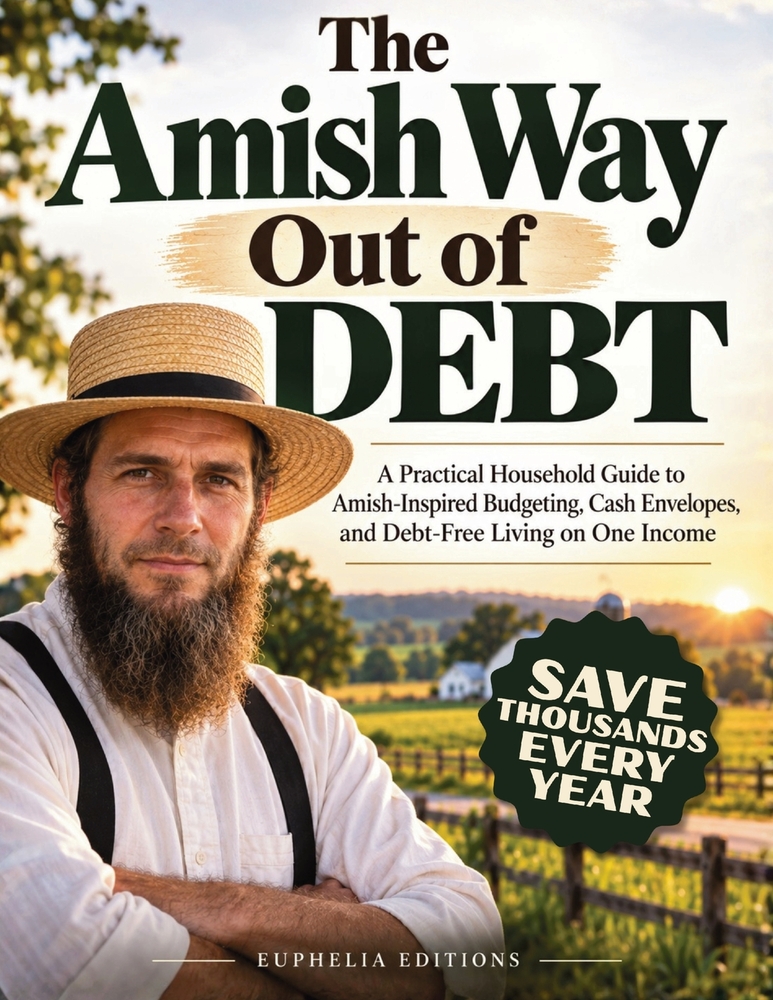 The Amish Way Out of Debt: A Practical Household Guide to Amish-Inspired Budgeting, Cash Envelopes, and Debt-Free Living on One Income cover