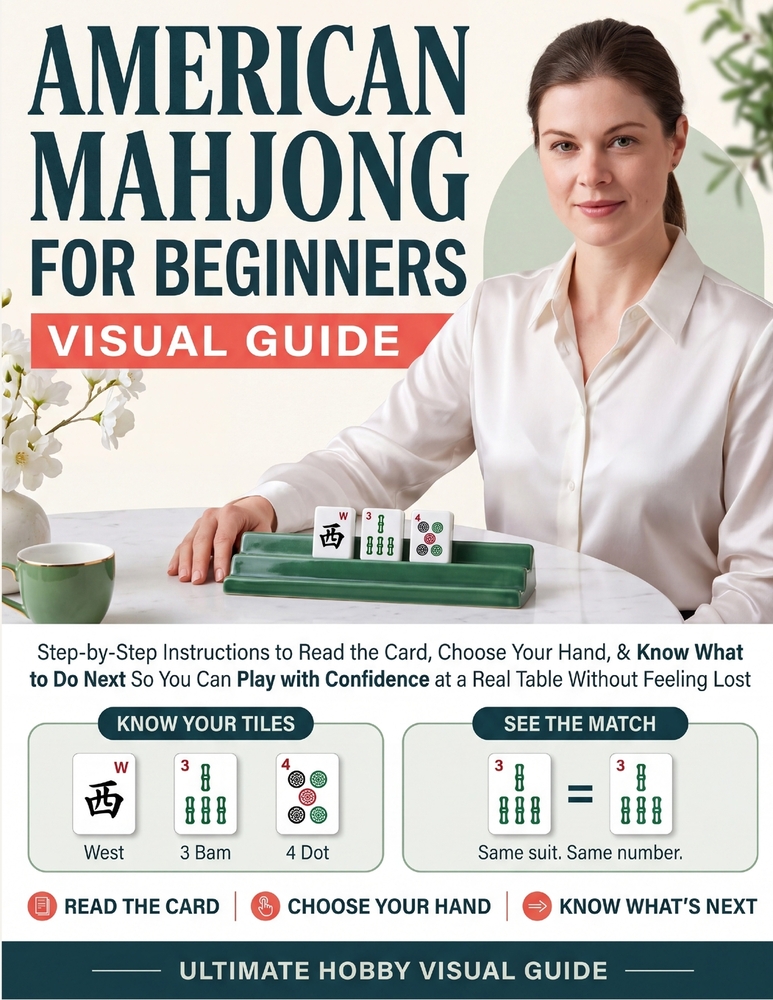 American Mahjong for Beginners Visual Guide: Step-by-Step Instructions to Read the Card, Choose Your Hand, & Know What to Do Next So You Can Play with cover
