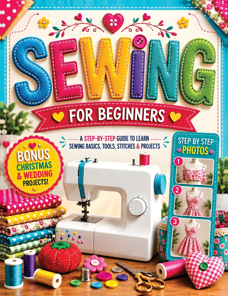Sewing Machine for Beginners: The Illustrated Step-by-Step Guide to Understanding and Using Your Machine with Confidence Threading, Tension, Stitches cover