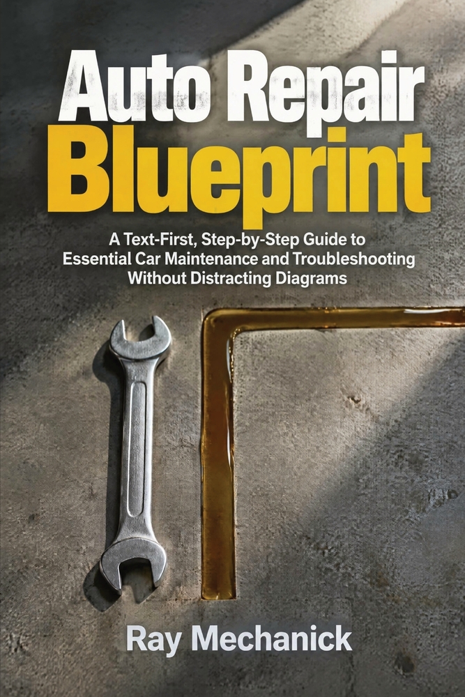 Auto Repair Blueprint: A Text-First, Step-by-Step Guide to Essential Car Maintenance and Troubleshooting Without Distracting Diagrams cover