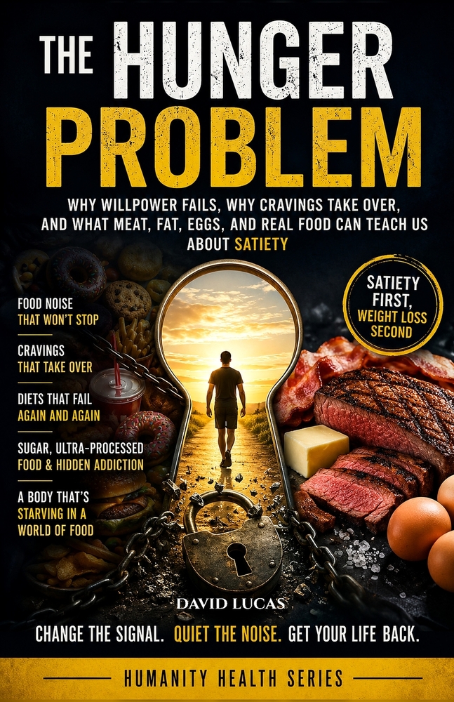 The Hunger Problem: Why Willpower Fails, Why Cravings Take Over, and What Meat, Fat, Eggs, and Real Food can Teach Us About Satiety. cover