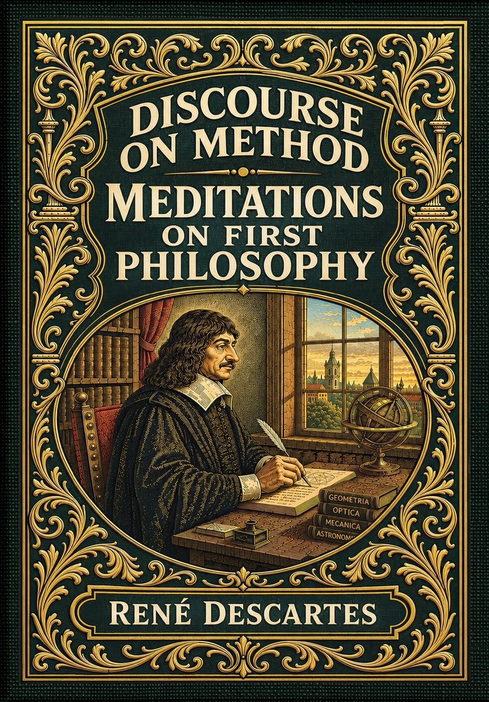 Discourse on Method & Meditations on First Philosophy (Golden Monarch Collector's Edition) (Case Laminate Hardcover with Jacket) cover