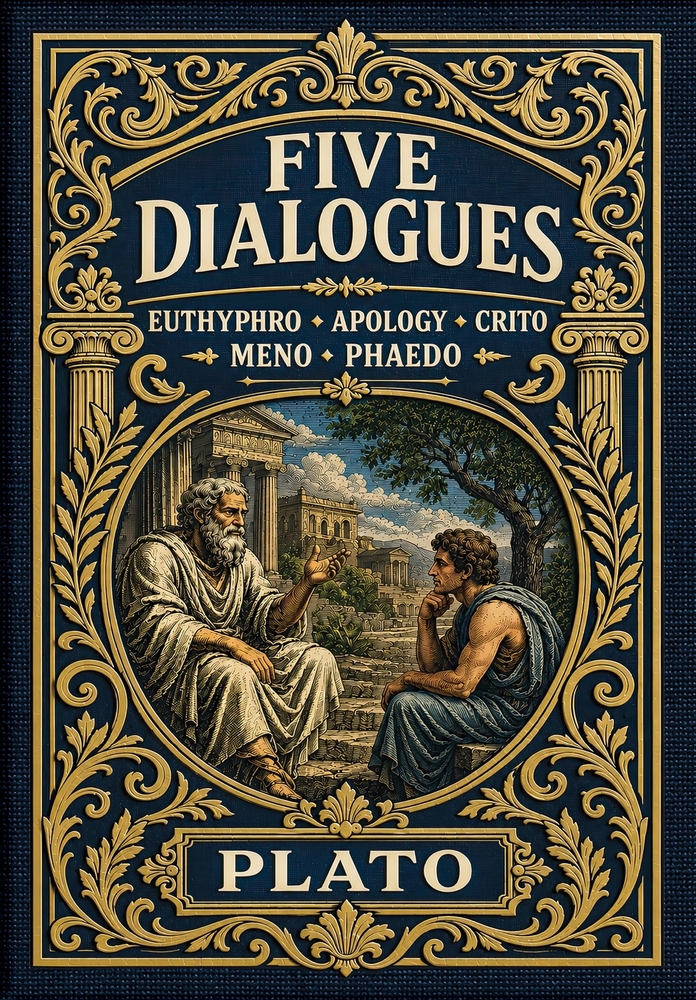 Five Dialogues (Golden Monarch Collector's Edition) (Case Laminate Hardcover with Jacket): Euthyphro, Apology, Crito, Meno, Phaedo cover