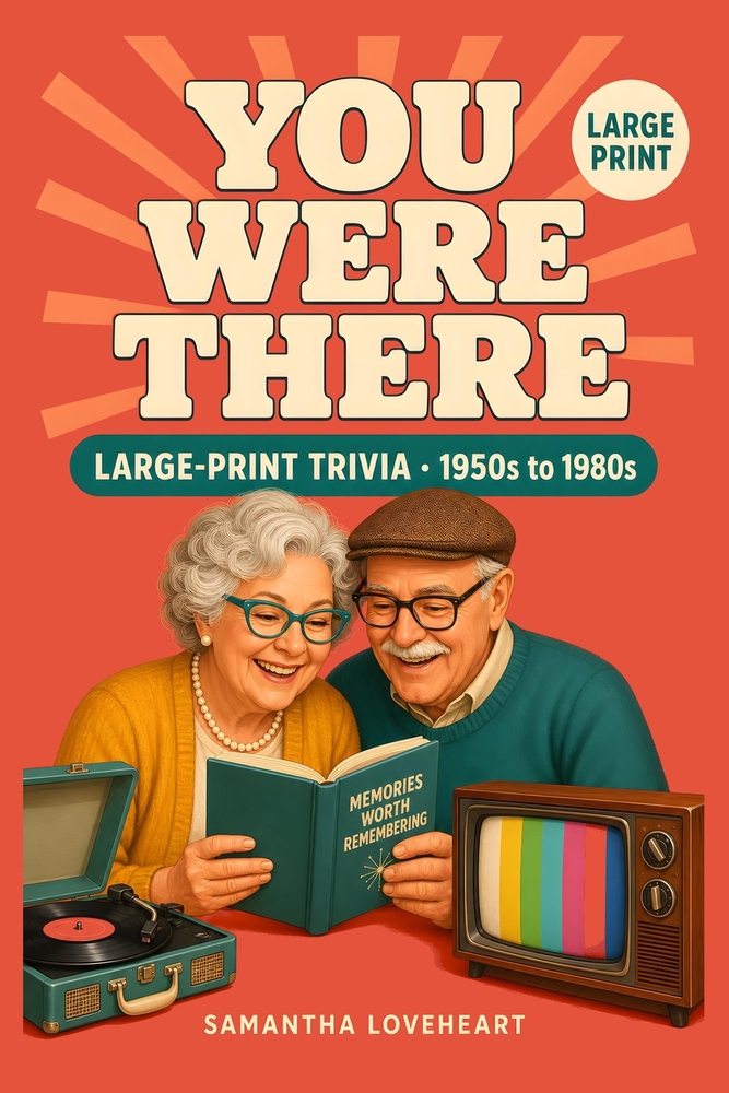 You Were There: 300 Nostalgic Trivia Questions on the Music, TV, Movies, and Everyday Life of the 1950s to 1980s. A Large-Print Gift for Boomers, Gran cover