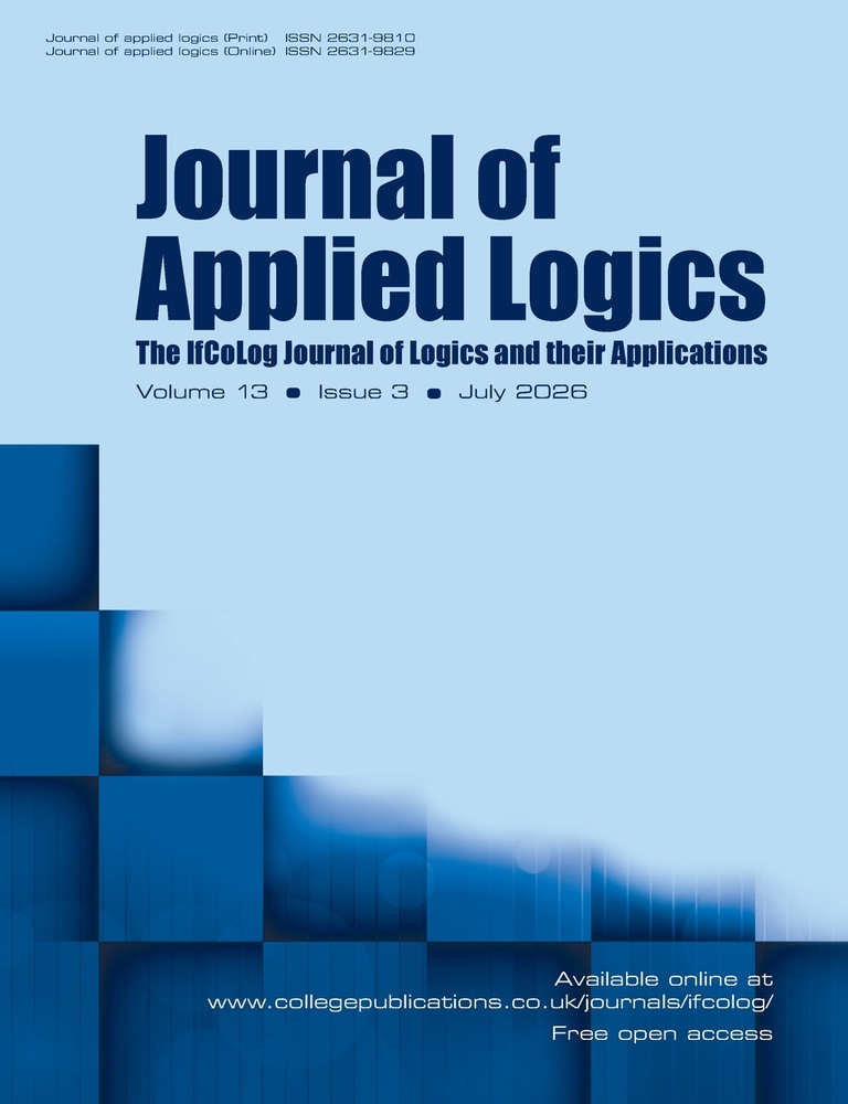 Journal of Applied Logics. The IfCoLog Journal of Logics and their Applications. Volume 13, issue 3, July 2026 cover