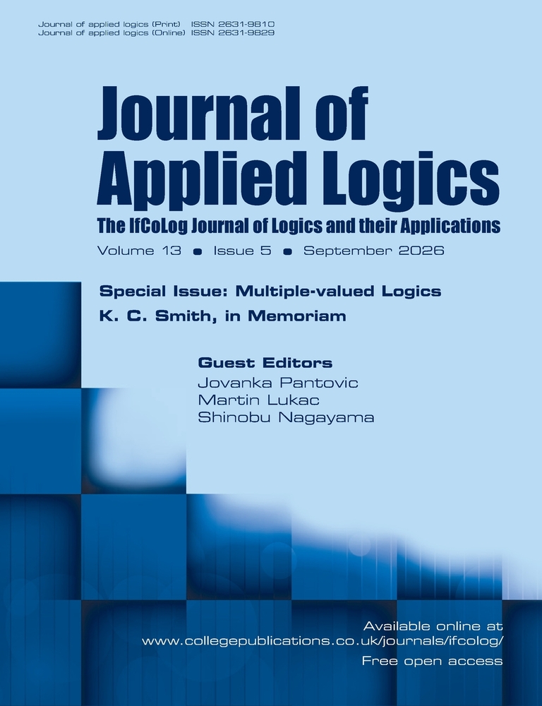 Journal of Applied Logics; The IfCoLog Journal of Logics and their Applications. Volume13, Issue 5, September 2026. Special issue: Multiple-valued Log cover