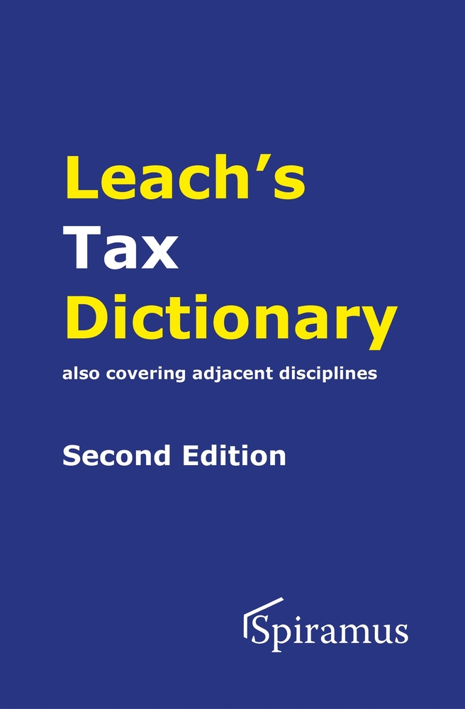 Leach's Tax Dictionary cover