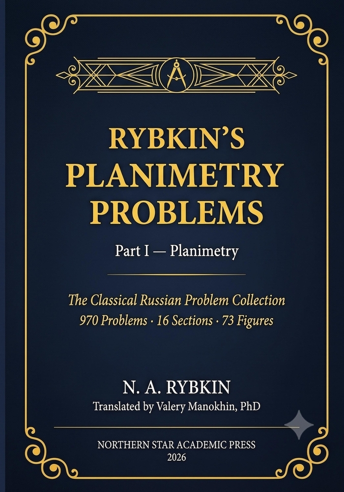 Rybkin's Collection of Problems in Geometry, Part I: Planimetry: The classical Russian problem collection - first complete English translation cover