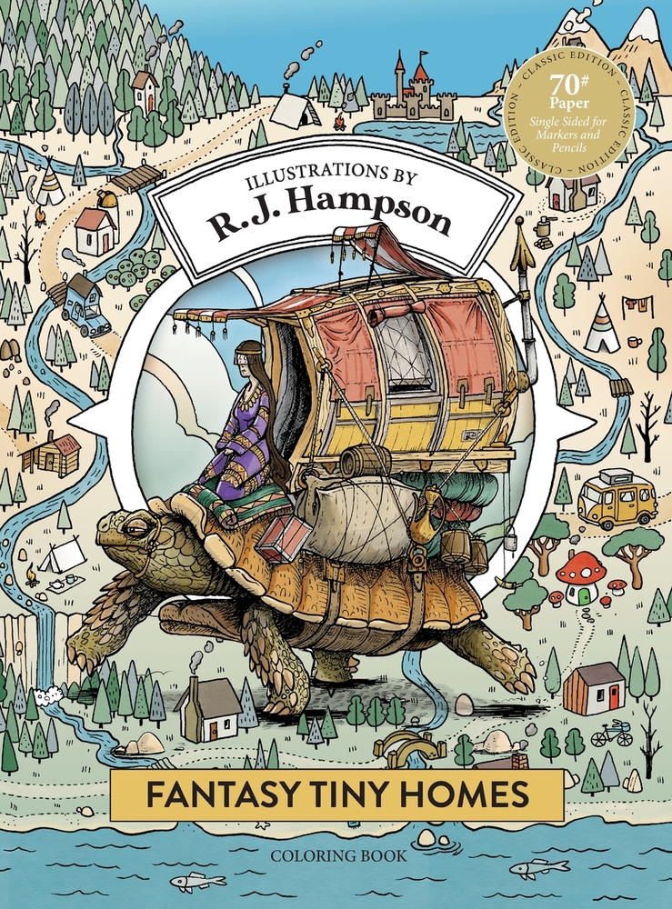 Fantasy Tiny Homes Coloring Book cover