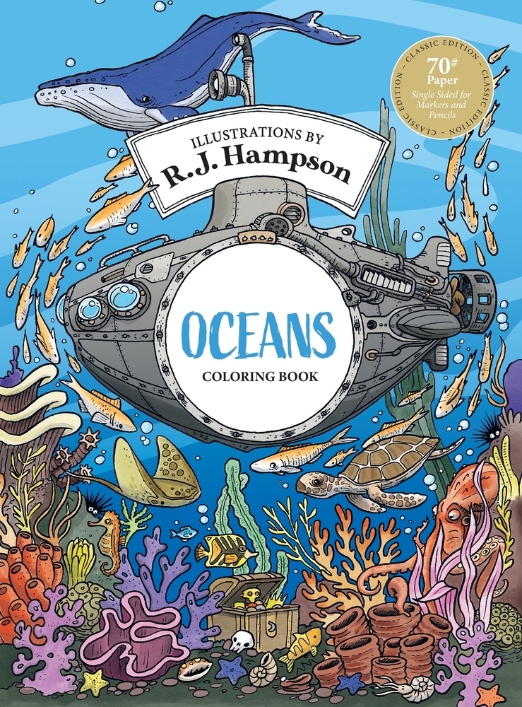 Oceans Coloring Book cover