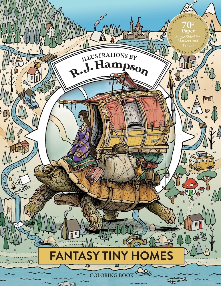 Fantasy Tiny Homes Coloring Book cover