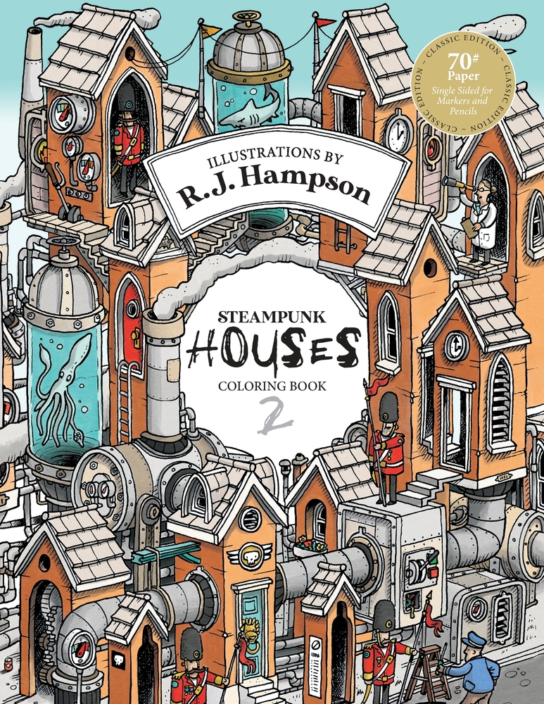 Steampunk Houses 2 Coloring Book cover