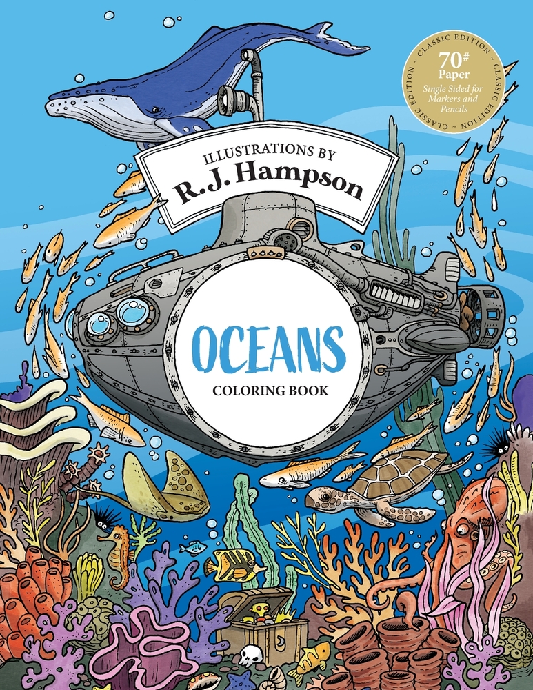 Oceans Coloring Book cover