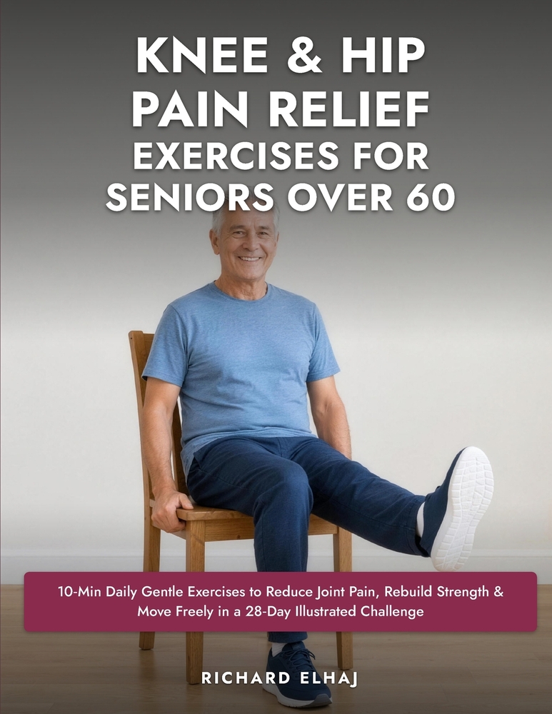 Knee & Hip Pain Relief Exercises for Seniors Over 60: 10-Min Daily Gentle Exercises to Reduce Joint Pain, Rebuild Strength & Move Freely in a 28-Day I cover