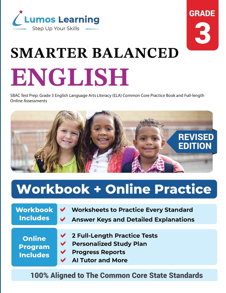SBAC Test Prep: SBAC Test Prep: 8th Grade Math Common Core Practice Book and Full-length Online Assessments: Smarter Balanced Study Guide With Perform cover