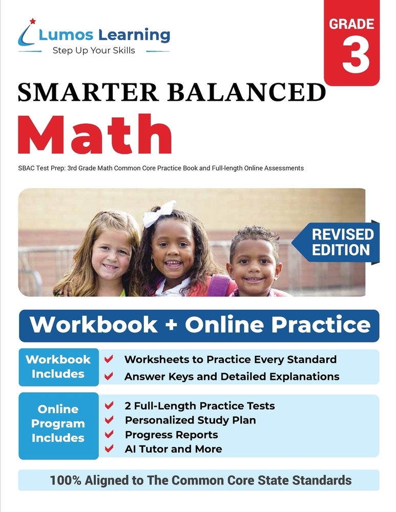 SBAC Test Prep: SBAC Test Prep: 8th Grade Math Common Core Practice Book and Full-length Online Assessments: Smarter Balanced Study Guide With Perform cover