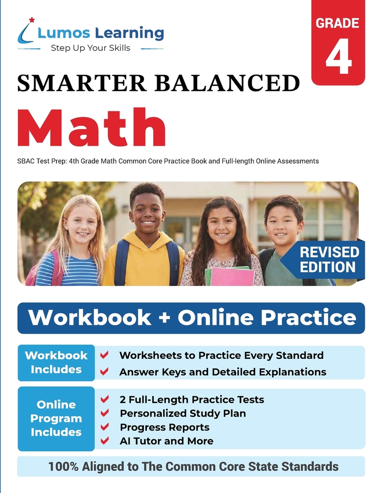 SBAC Test Prep: SBAC Test Prep: 8th Grade Math Common Core Practice Book and Full-length Online Assessments: Smarter Balanced Study Guide With Perform cover