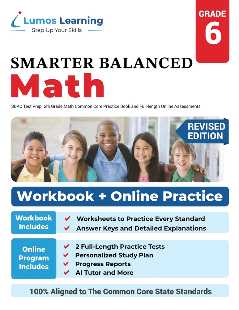 SBAC Test Prep: SBAC Test Prep: 8th Grade Math Common Core Practice Book and Full-length Online Assessments: Smarter Balanced Study Guide With Perform cover