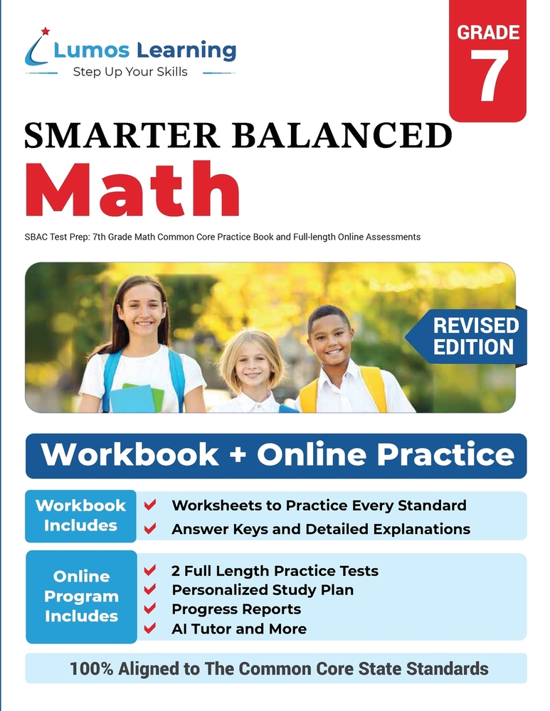 SBAC Test Prep: SBAC Test Prep: 8th Grade Math Common Core Practice Book and Full-length Online Assessments: Smarter Balanced Study Guide With Perform cover