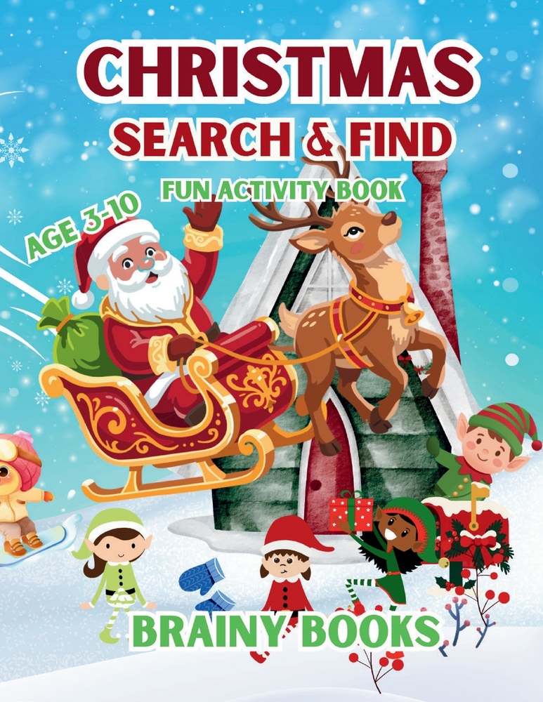 Christmas Search & Find Fun Activity Book Age 3-10 cover