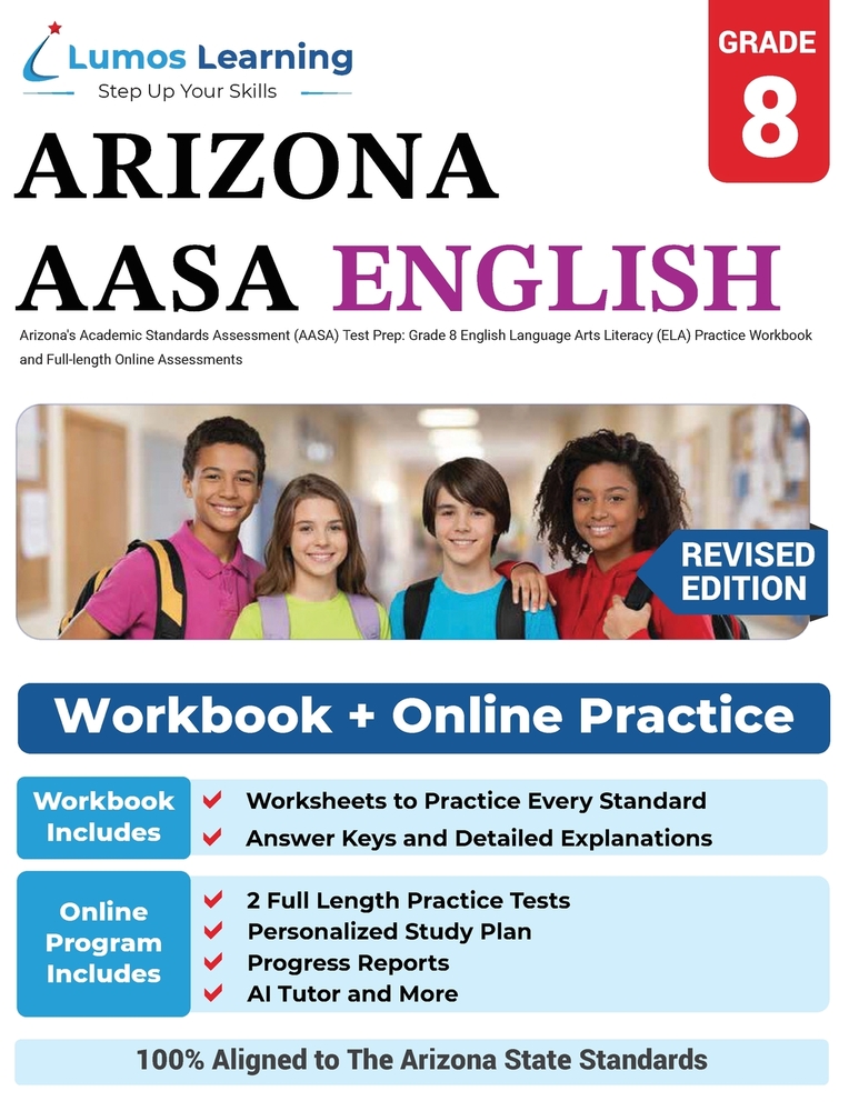 Arizona's Academic Standards Assessment (AASA) Test Prep: Arizona Test Study Guide cover