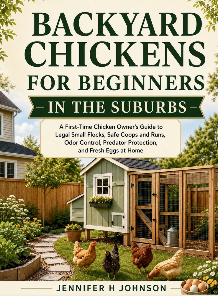Backyard Chickens for Beginners in the Suburbs: A First-Time Chicken Owner's Guide to Legal Small Flocks, Safe Coops and Runs, Odor Control, Predator cover