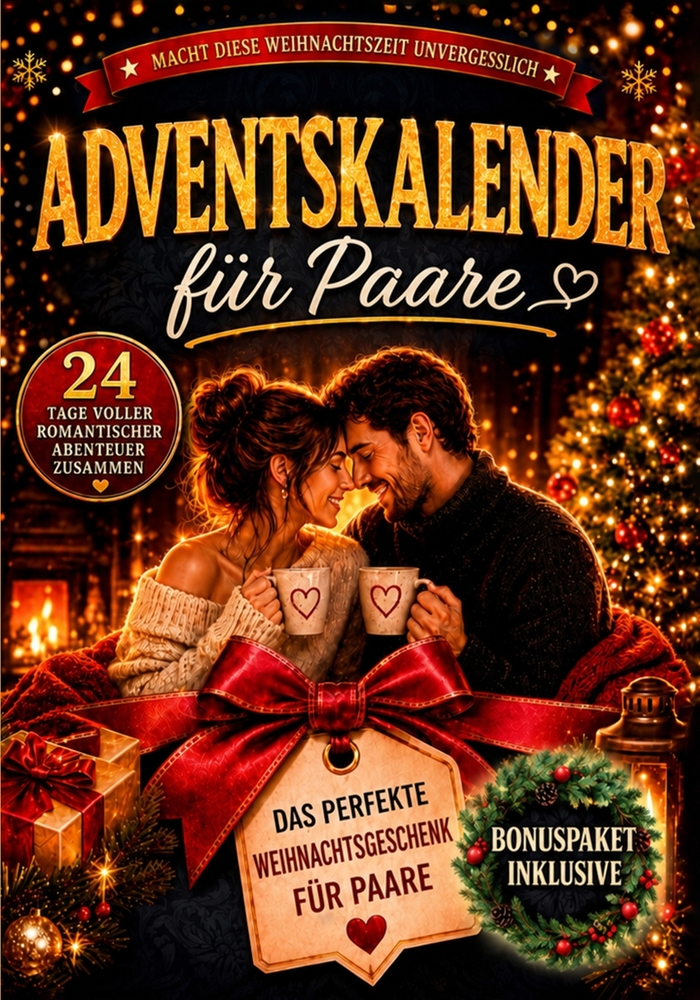 Adventskalender für Paare: 24 Tage voller Spiele, spannender Challenges und interaktiver Mini-Aufgaben für zwei cover