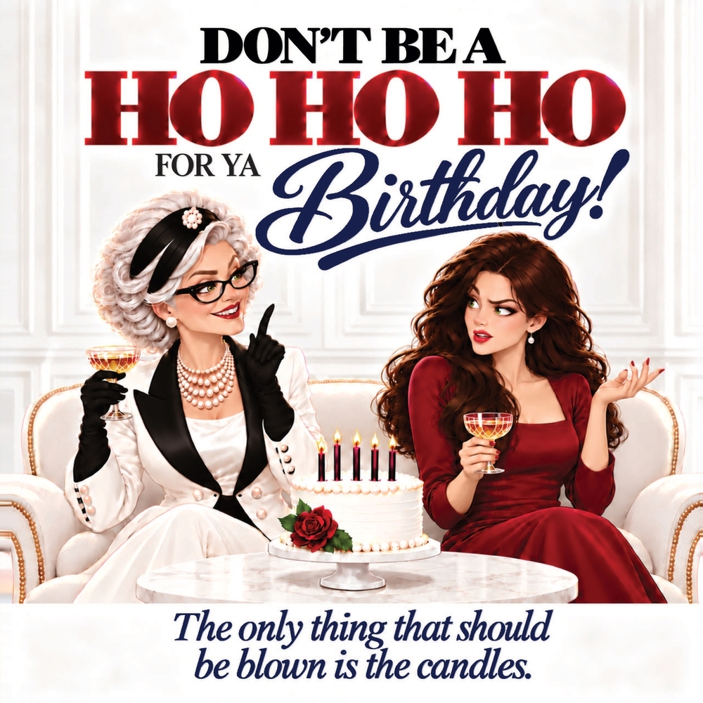 Don't Be A HO HO HO For Ya Birthday! The only thing that should get blown out is the candles: The only thing that should get blown out is the candles cover