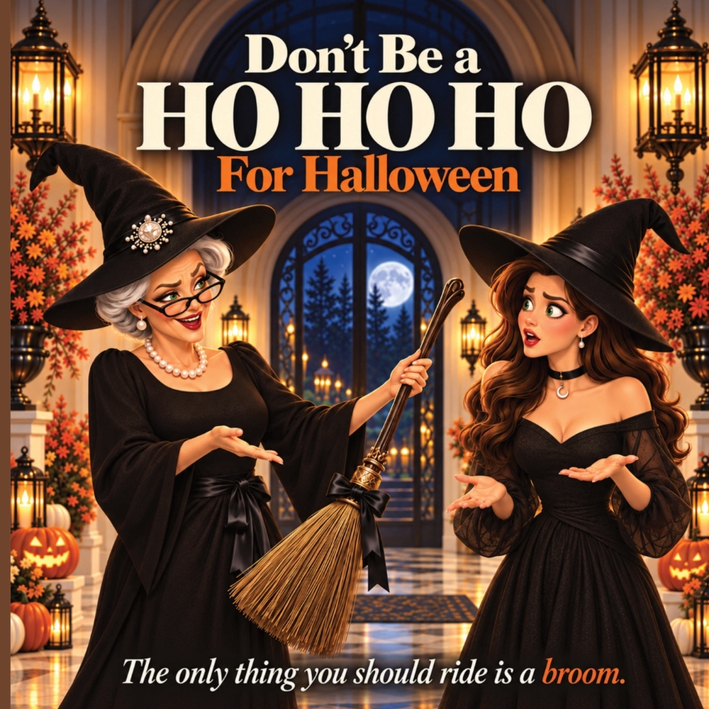 Don't Be A HO HO HO This Halloween!: The only thing you should ride is a broom cover