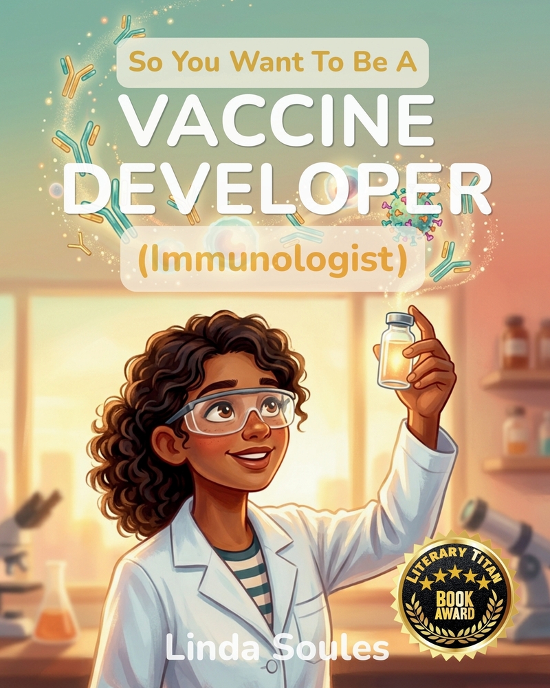So You Want To Be A Vaccine Developer: A Kids' Guide to Vaccines, Immunology, Medical Research, and the Determined Scientists Who Protect the World fr cover
