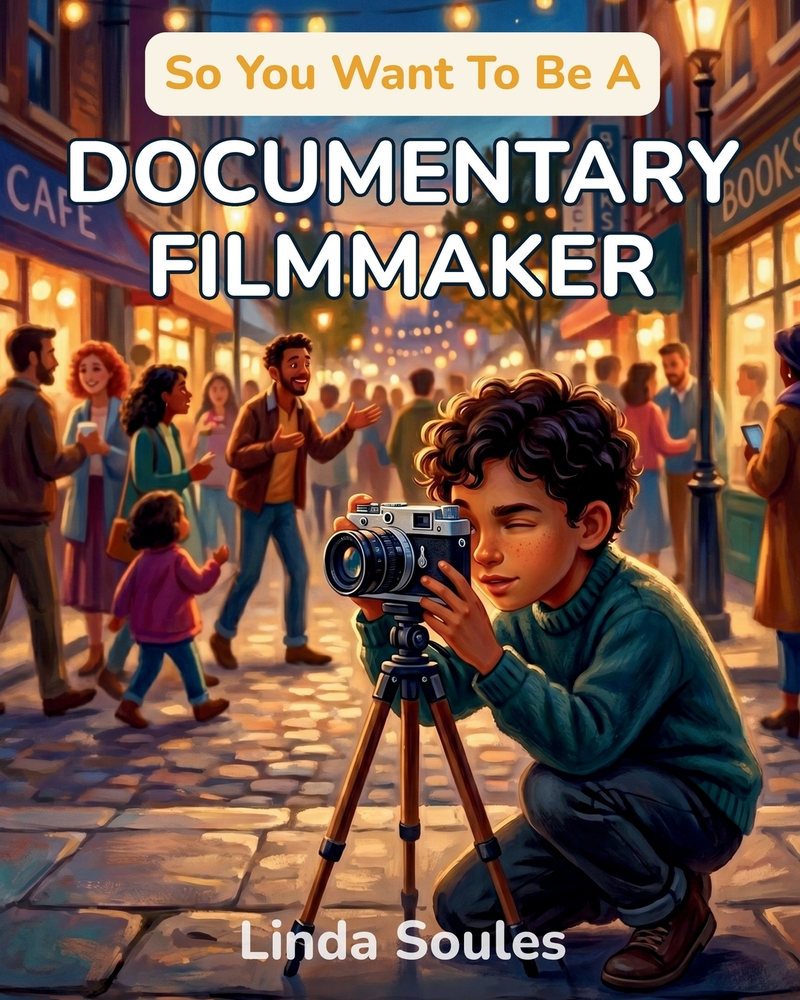 So You Want To Be A Documentary Filmmaker: A Kids' Guide to Filmmaking, Storytelling, Interviews, Editing, and the Curious Creators Who Capture Real L cover