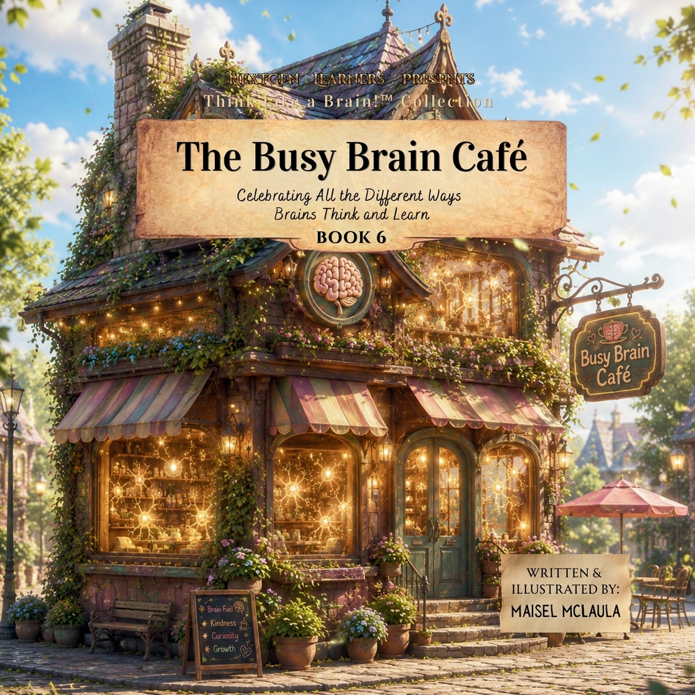 The Busy Brain Café: Celebrando todas las formas distintas en que los cerebros piensan y aprenden cover
