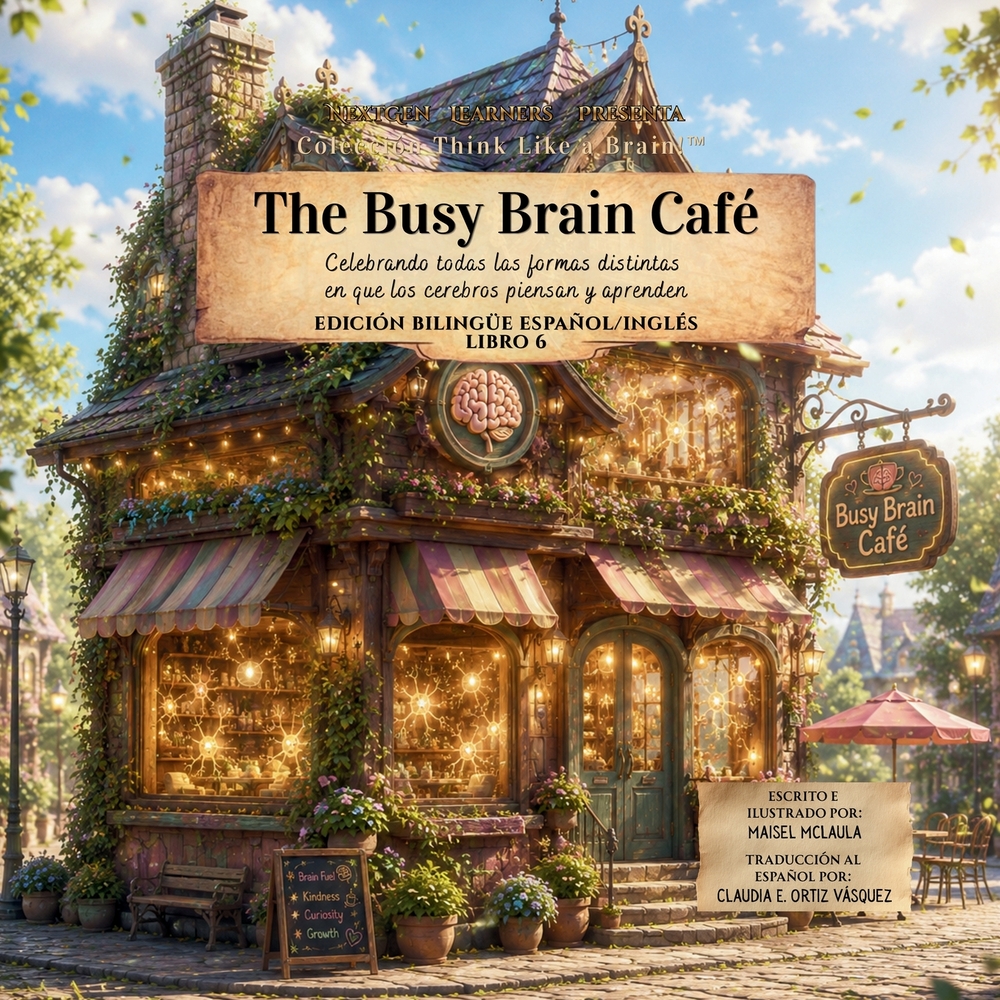 The Busy Brain Café: Celebrando todas las formas distintas en que los cerebros piensan y aprenden cover