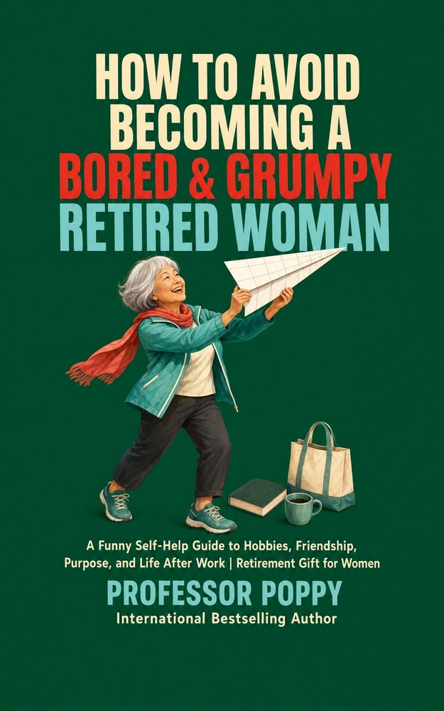 How to Avoid Becoming a Bored & Grumpy Retired Woman: A Funny Self-Help Guide to Hobbies, Friendship, Purpose, and Life After Work Retirement Gift for cover
