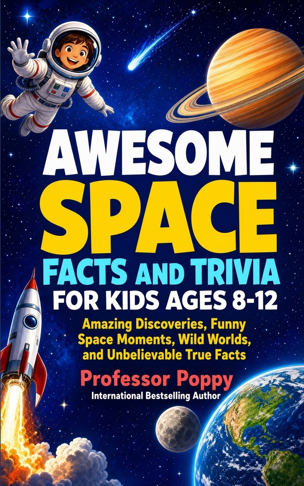 Awesome Space Facts and Trivia for Kids Ages 8-12: Amazing Discoveries, Funny Space Moments, Wild Worlds, and Unbelievable True Facts cover