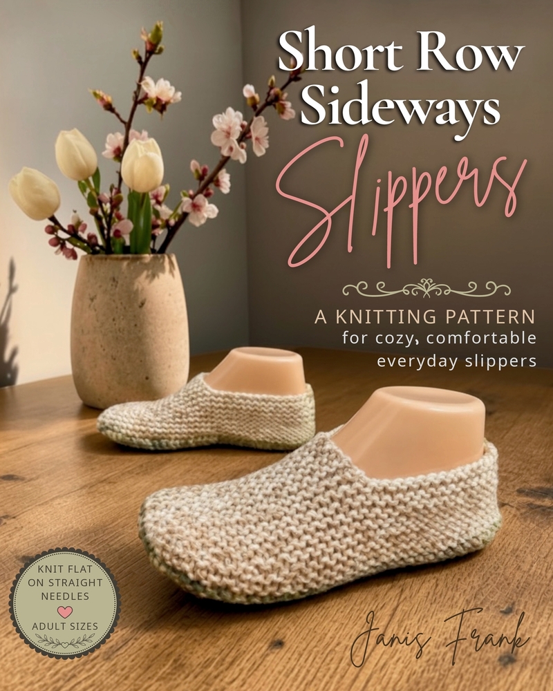 Short Row Sideways Slippers: Knitting Pattern cover