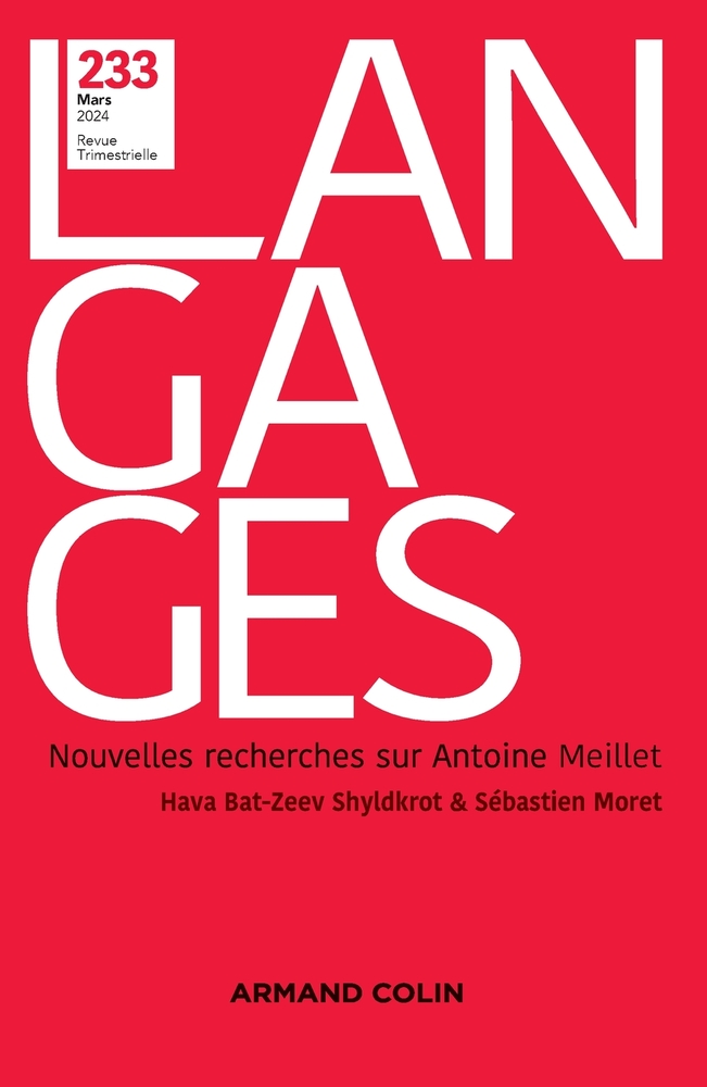 Langages N° 233 1/2024: Nouvelles recherches sur Antoine Mellet cover