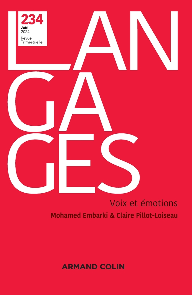 Langages N° 234 2/2024: Voix et émotions cover