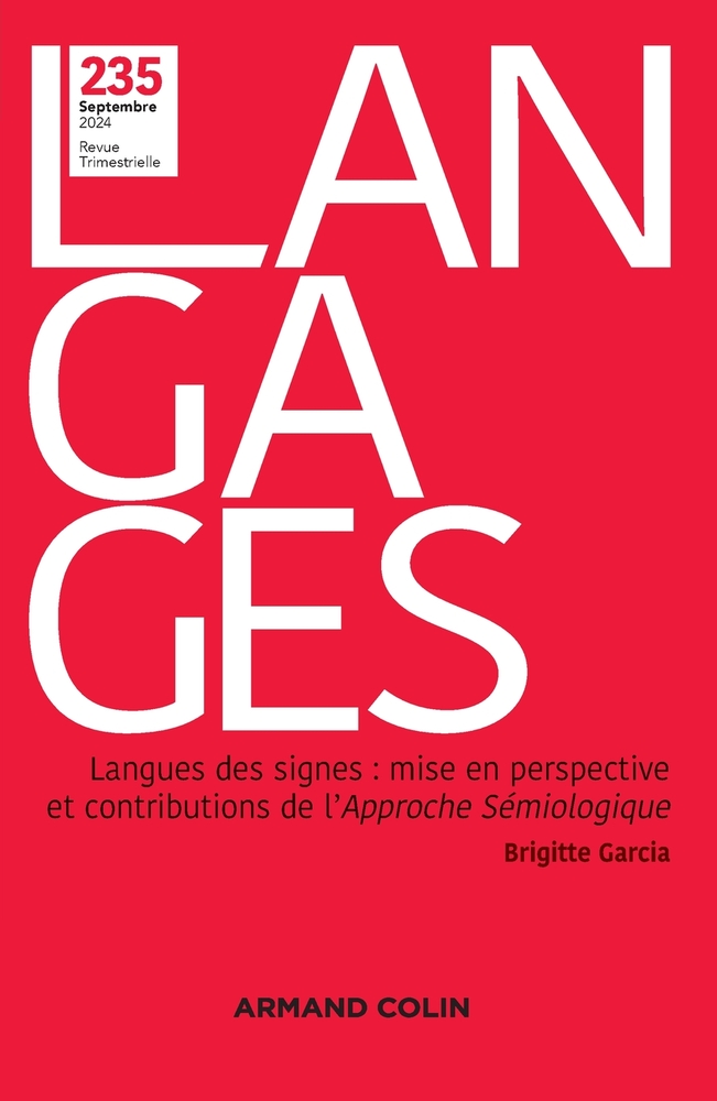 Langages N° 235 3/2024: Langues des signes: mise en perspective et contributions de l Approche Sémiologique cover