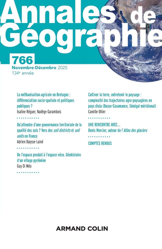 Annales de géographie - N°766 6/2025 cover