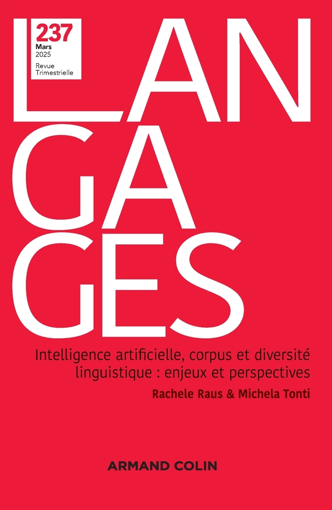 Langages N° 237 1/2025: Intelligence artificielle, corpus et diversité linguistique cover