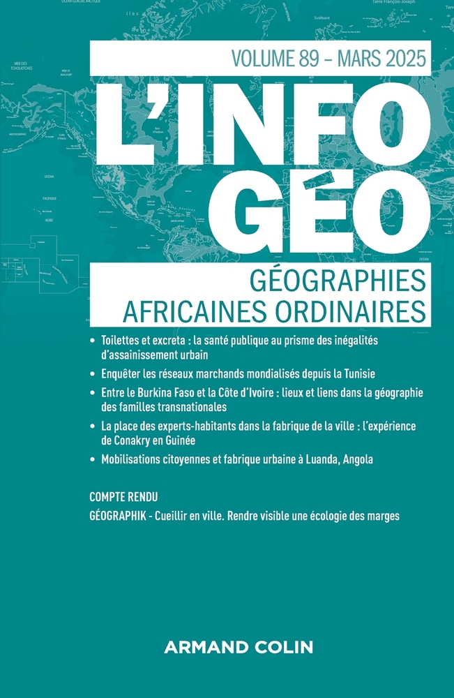 L'information géographique - n°1/2025: Géographies africaines ordinaires cover
