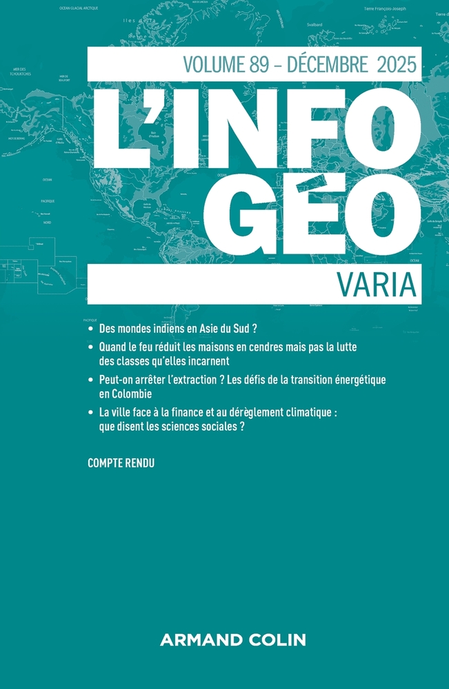 L'information géographique - n°4/2025: Varia cover