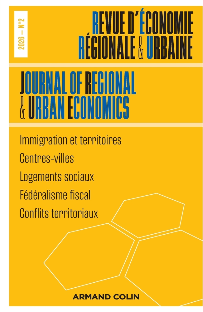 Revue d'économie régionale et urbaine N°2/2026 cover