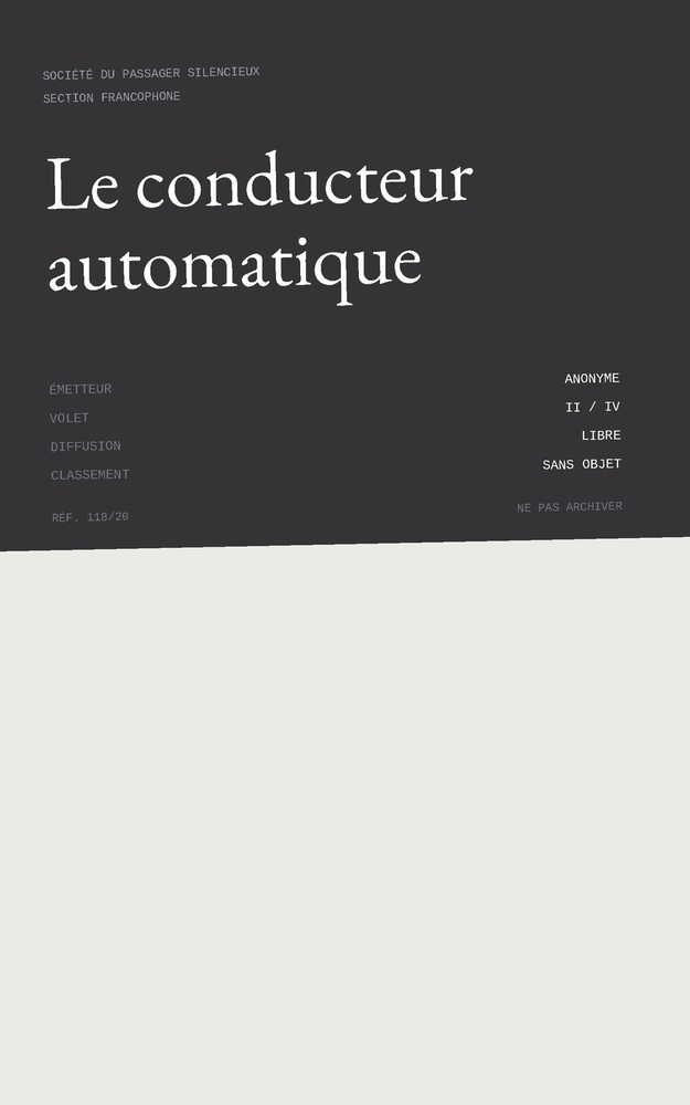Le conducteur automatique cover