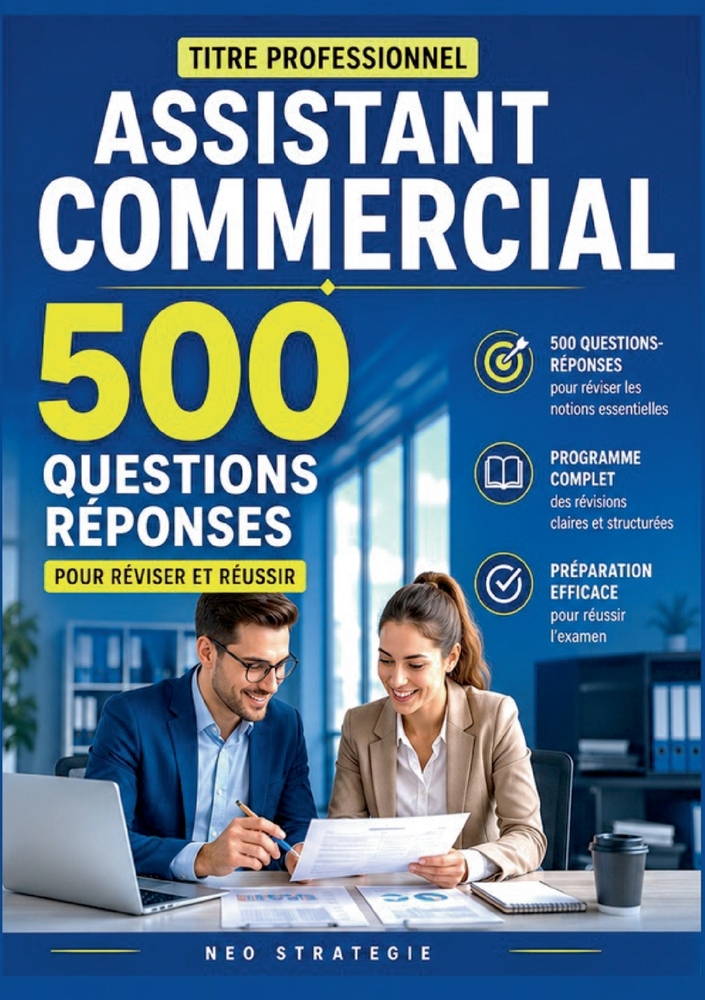 Titre professionnel assistant commercial: 500 questions réponses et fiches de révision essentielles cover