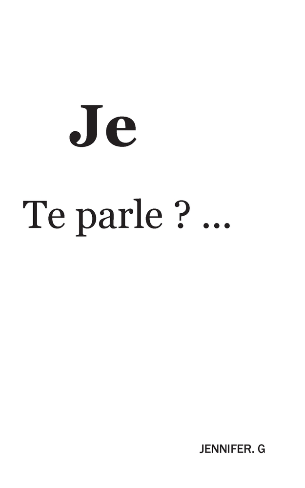 Je Te parle ? ... cover