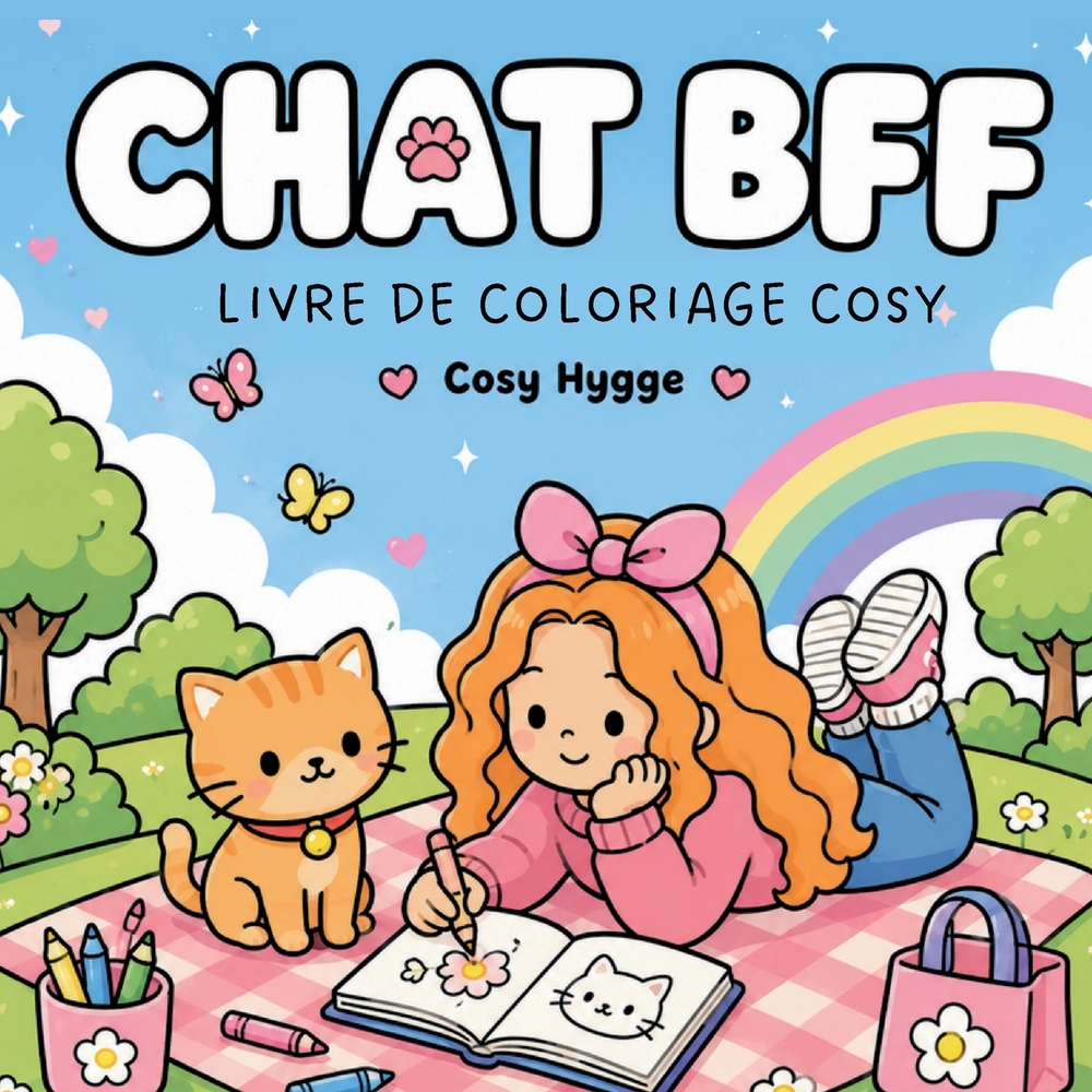 Chat BFF: Livre de coloriage cosy cover